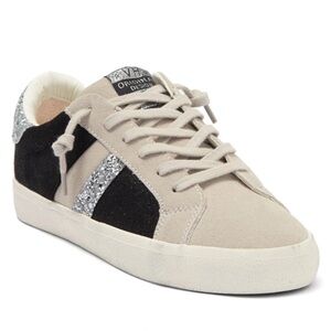 Vintage Havana Maurena Black and Silver Glitter Casual Sneakers